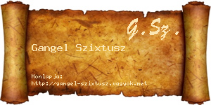 Gangel Szixtusz névjegykártya